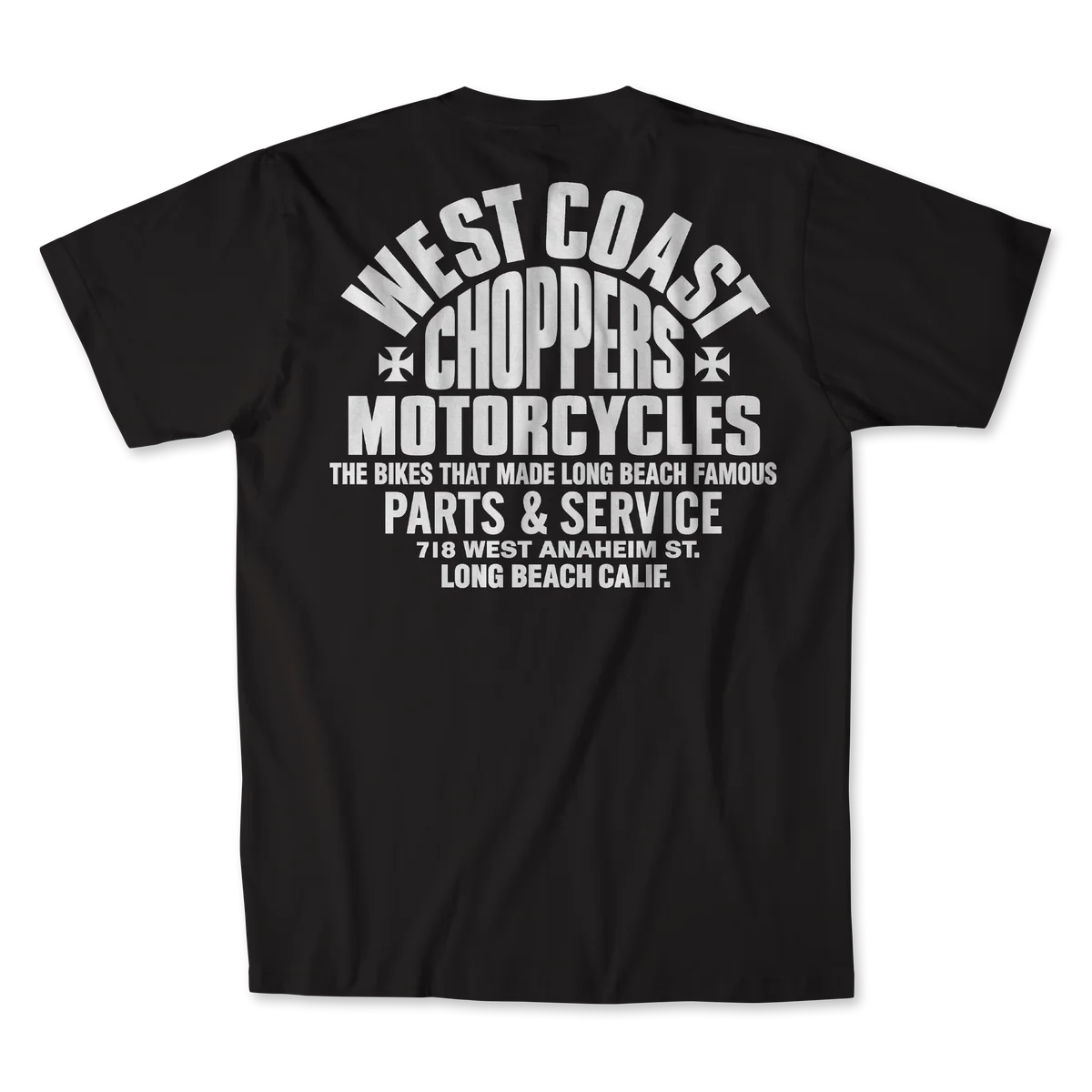 West Coast Choppers Double-Sided Oversized T-Shirt – Front Small Cross-Style 