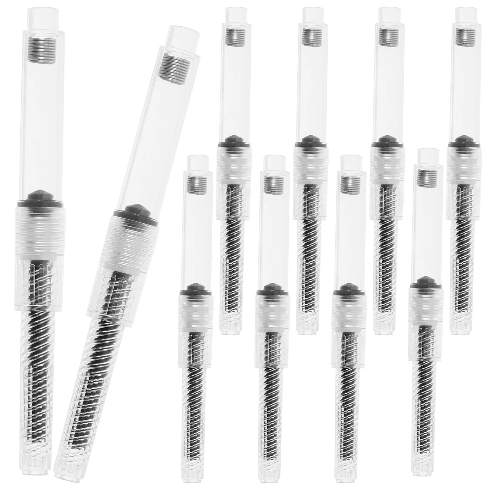 10 قطعة قلم حبر للكتابة ممتص حشو أقلام سوداء ملحقات نافورة عبوة