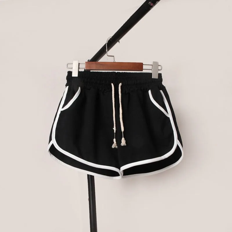 plus size pajama trousers women's sports shorts high waist solid colour wide leg trousers elastic waistband pocket pajama trouse
