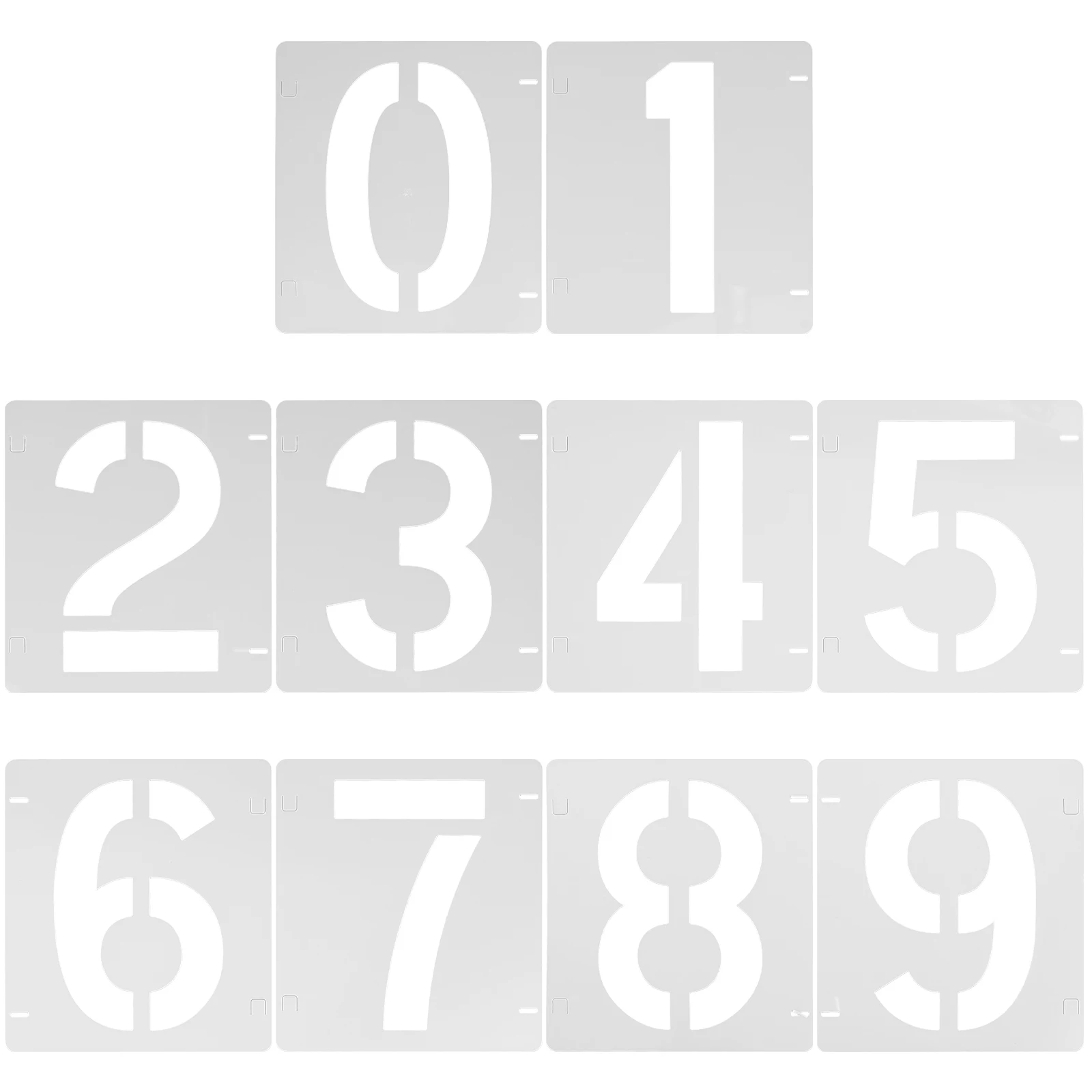 

10 Sheets Digital Template Stencil Numbers Large Stencils for Painting Craft Templates Child
