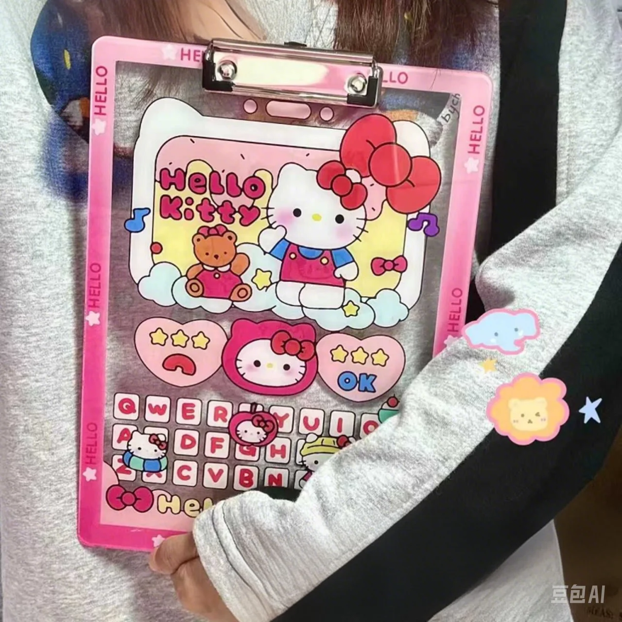 

1 шт., папка для кошек Sanrio KT A4, многофункциональная зажим для доски Sanrio, прозрачный акриловый коврик, бумажная доска, экзамен, высокое значение