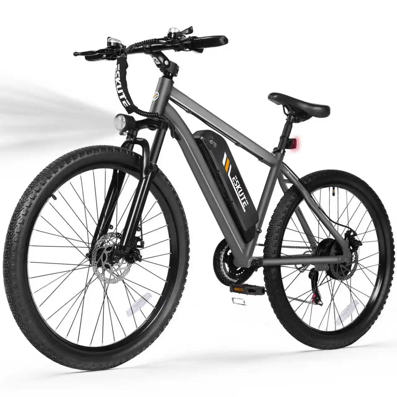 ESKUTE Electric Bicycle for Adults – 21-Speed Gear 27.5' Mountain Electric Bike, 20MPH+, 48V 10.4Ah Battery E-Bike image 2