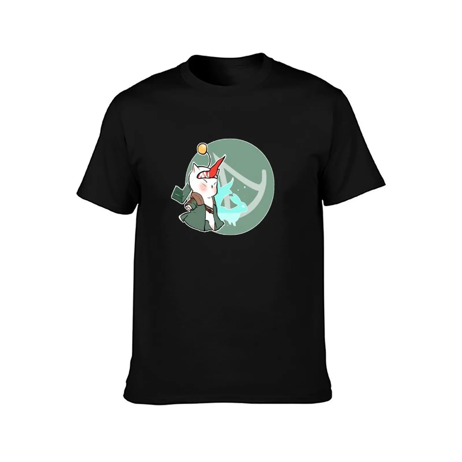 SUMMONER MOOGLE FFXIV T-Shirt Work Outdoor Short Sleeve Tee T-Shirt