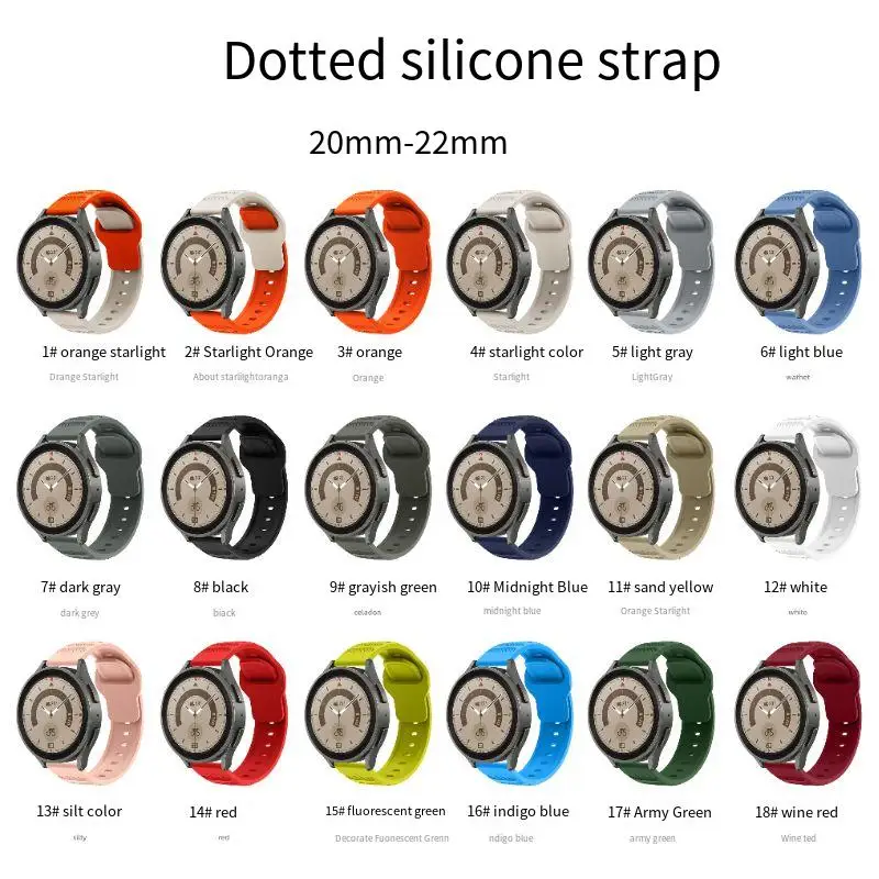 22mm 20mm Silicone Strap For Huawei Watch 4-3/GT3-2 Pro/2e Sports Bracelet band for Samsung Galaxy Watch 6/5/4 Amazfit GTR4/GTS4