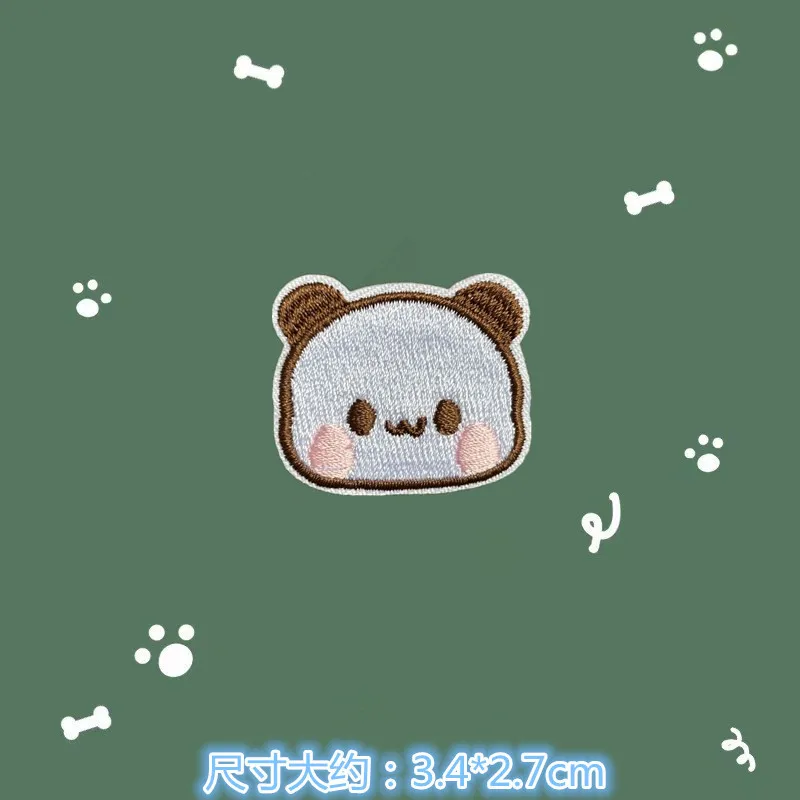 Bubu Yier زوجين أنيمي بقع للملابس لطيف ذاتية اللصق التصحيح الحديد على التطريز DIY بها بنفسك بقع على الملابس زين الأقمشة