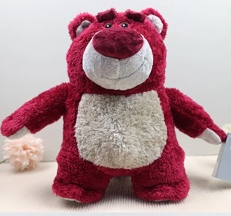 Kawaii Flauschiger Erdbeerduftender Lotso Huggin' Bear Plüschtiere Niedliche Plüschfiguren für Freundin Pixar Weiche Anime-Figur Geschenk für Mädchen – Detail 1