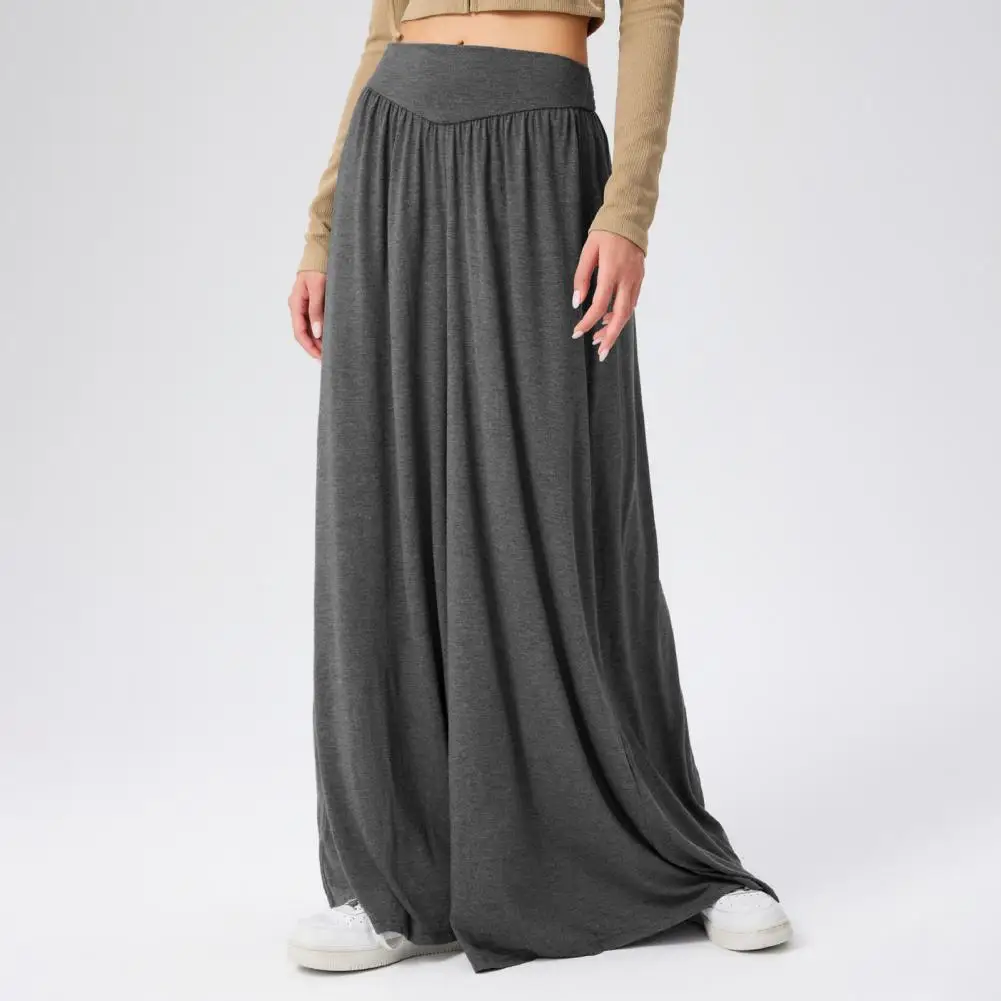 

Wide-leg Trousers Stylish Yoga Dance Pants for Women High Waist Tummy Control Wide Leg Trousers Loose Fit Wear for Ladies