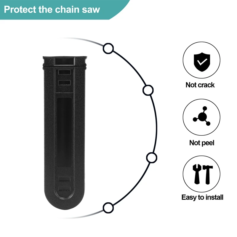 8 Inch - 12 Inch Chainsaw Bar Cover Scabbard Guard Universal Guide Plate for Stihl Chainsaw Bar Protective Cover Black