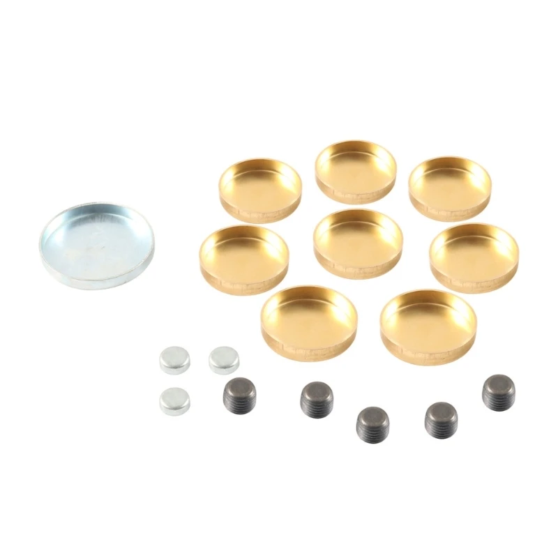 D0UC 8Pc Engine Brass Freeze Plugs Heavy Duty Coolant Resistant for 283ci 305ci 327ci