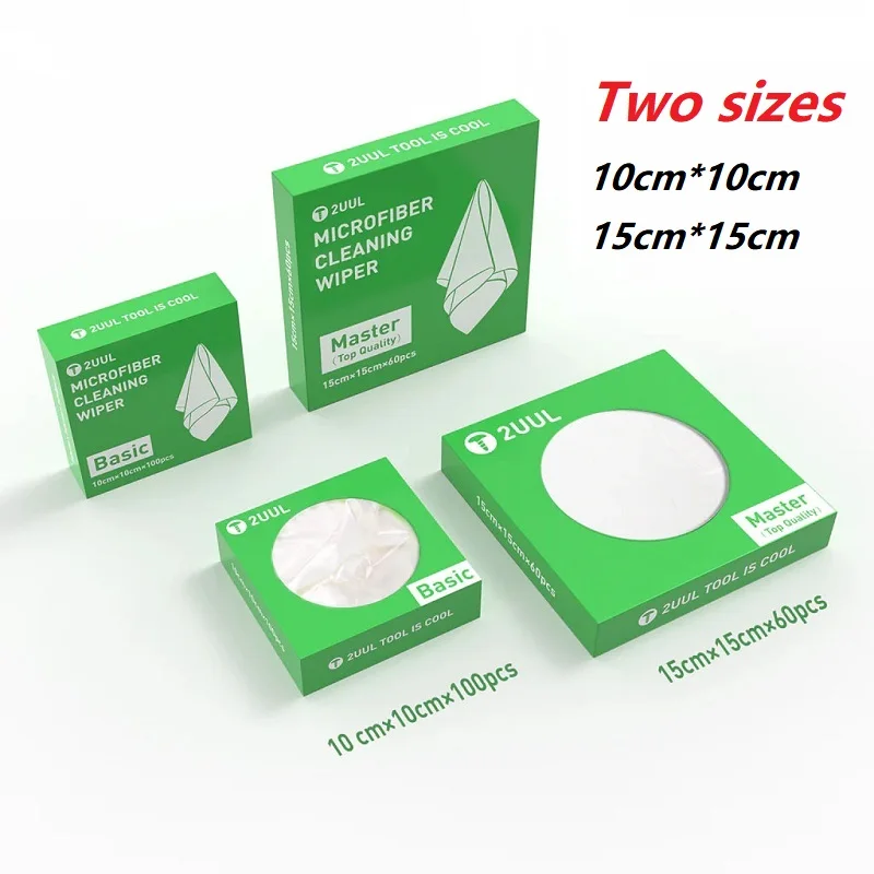 

Microfiber Cleaning Cloth 2UUL 100/60PCS 10x10/15x15CM Dust-Free Wipes for Mobile Phone Laptop LCD Camera Repair No Residue