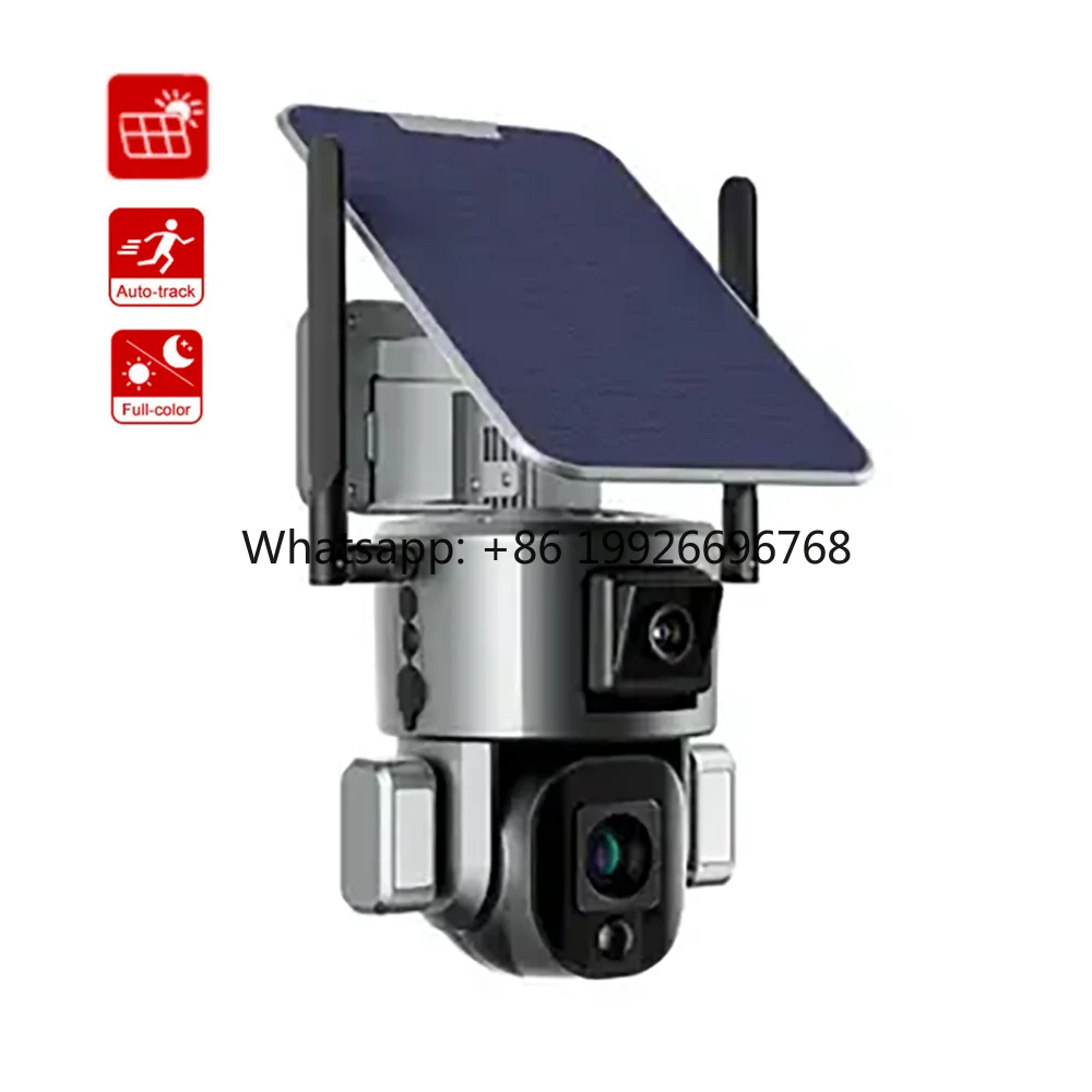 355 Degree IP65 Outdoor 1080P WiFi Solar PTZ Security Camera with Two-Way Audio Motion Detection & Night Vision