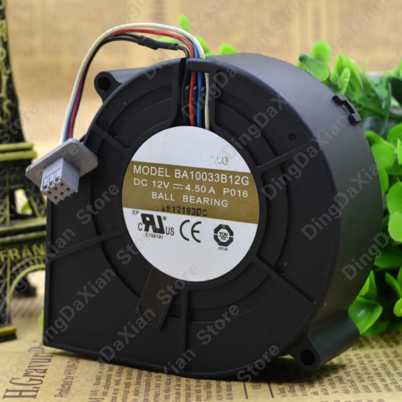 X 1PCS For AVC BA10033B12G | 12V 4.50A | 9.7CM | High Air Volume Violent Turbo Blower Fan