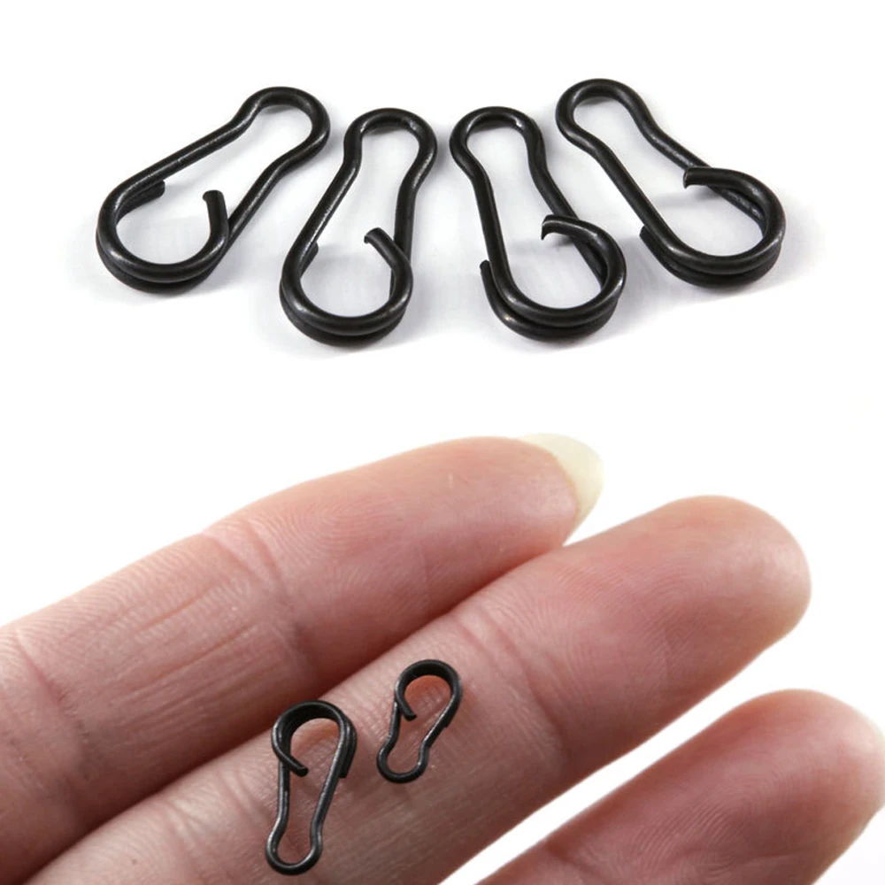 20-40 Stück Schnellwechsel-Clips Karpfenangeln Snap Duo Lock Snap Angelwirbel Verbindungsstück Edelstahl Angelzubehör