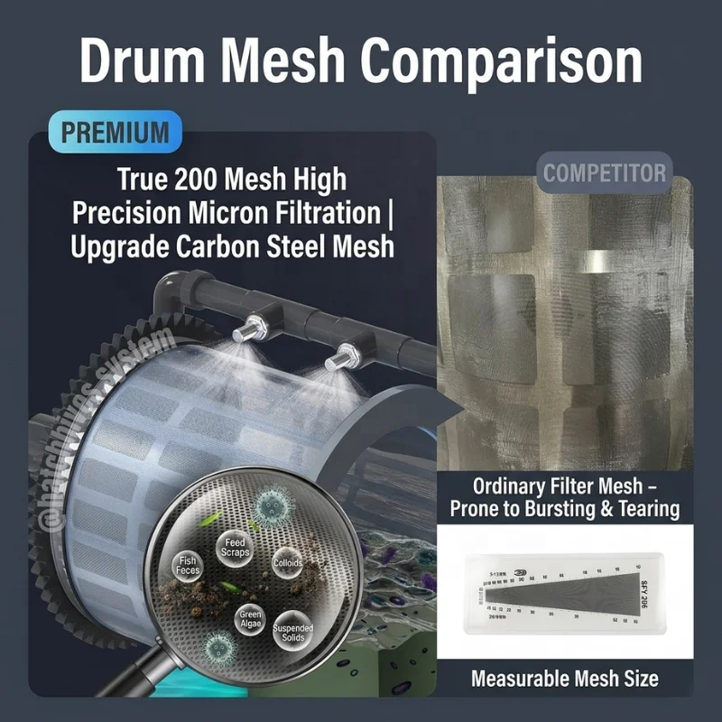 Reliable 304 Stainless Steel Drum Filter for Koi Pond Filter System Automatic Self-Cleaning Rotary Drum Filter for Fish Pond