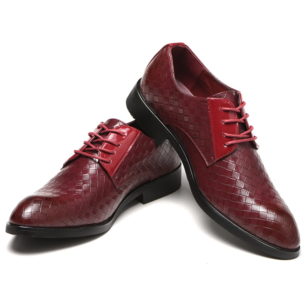 2026 Designer Formal Oxford Shoes for Men Wedding Shoes Weave Leather Italy Pointed Toe Mens Dress Shoes Sapato Oxford Masculino