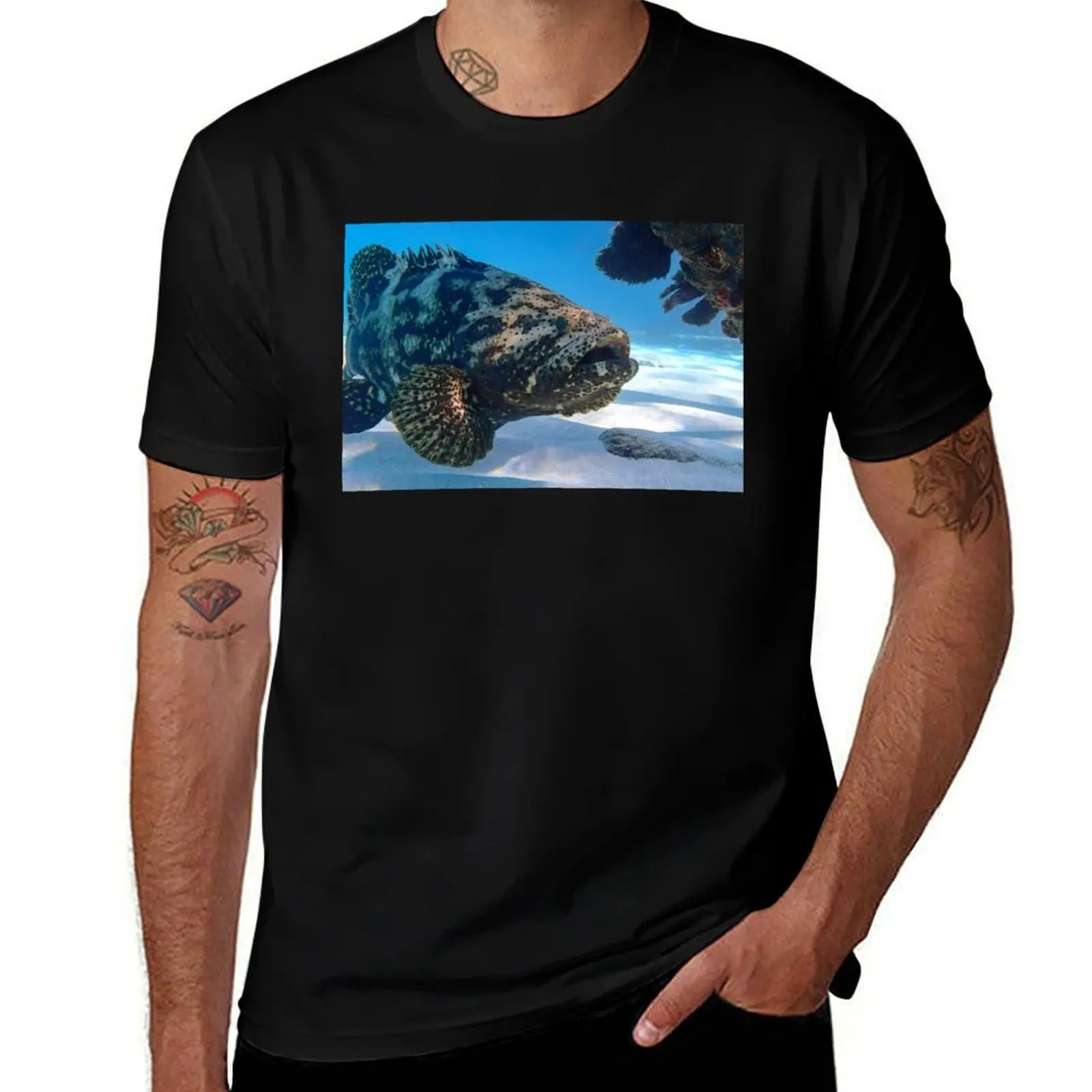 

GoliathGrouper T-Shirt custom shirt blue archive oversized graphic tee blue lock mens white t shirts