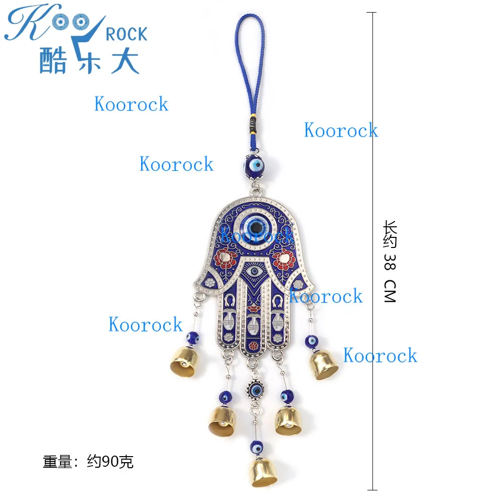 Distinguish Everything Gift, Jewish Fatima Palm Pendant,  Drive Out Evil,Glazed Home Blessing Wall Decoration