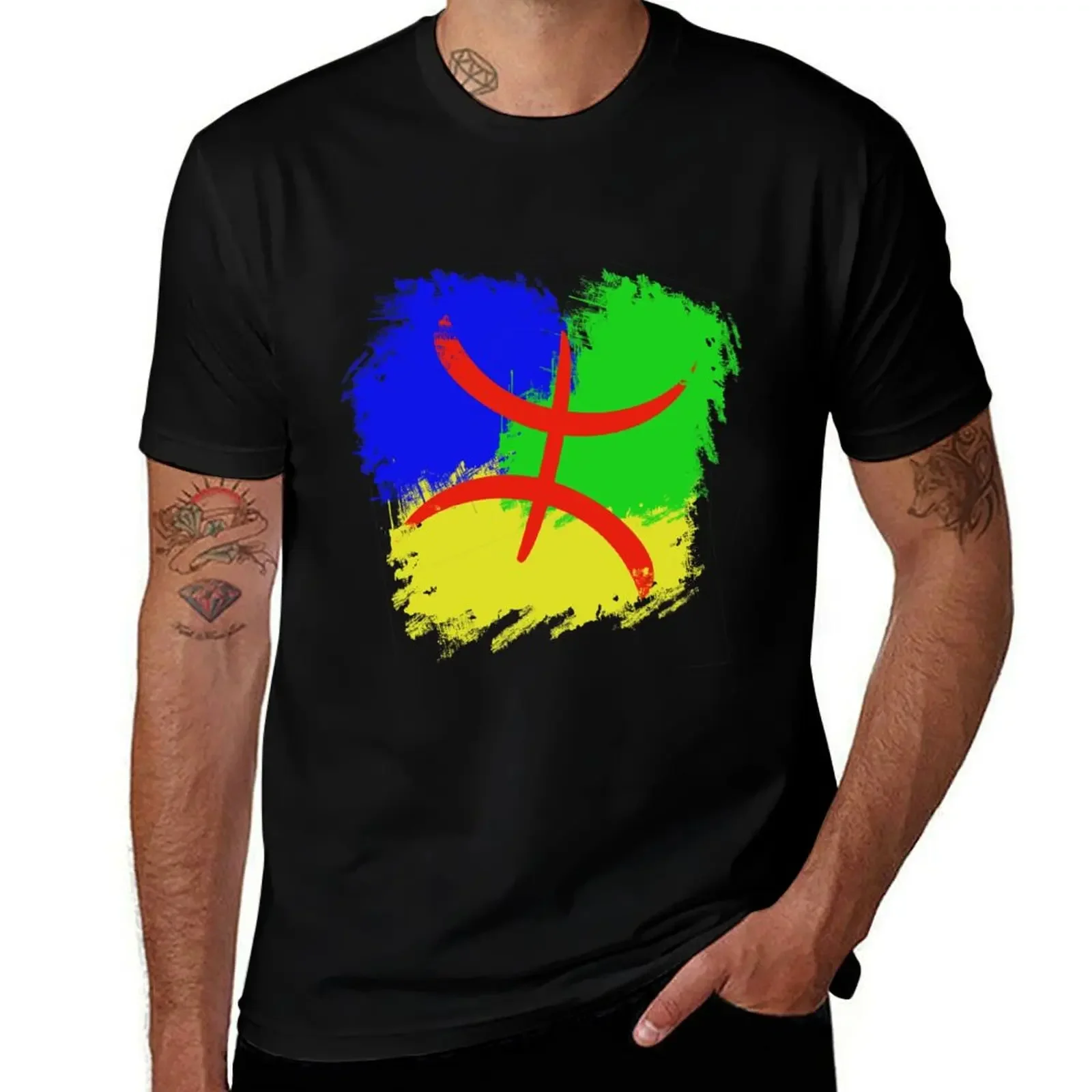 

Berber Flag, Amazigh Flag T-Shirt animal prinfor boys summer tops custom t shirt aesthetic clothes sweat shirts, men