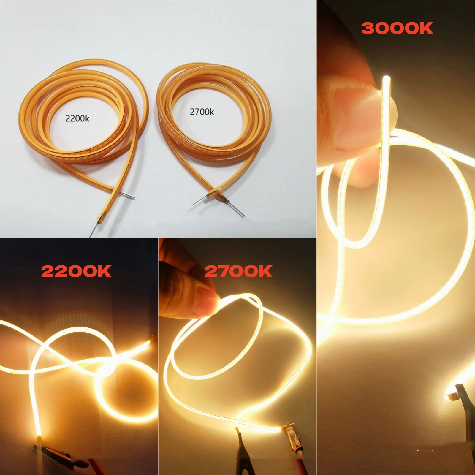 3V 12V 24V Ultra Slim COB LED Flexible Filament Spiral Bulb Filament Retro Edison Bulb Lamp Parts Diode DIY Lighting Strip Decor image 5