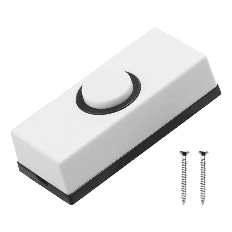 Wall Mounted Doorbell Switches with Screws Round Doorbell Push Button Replacement