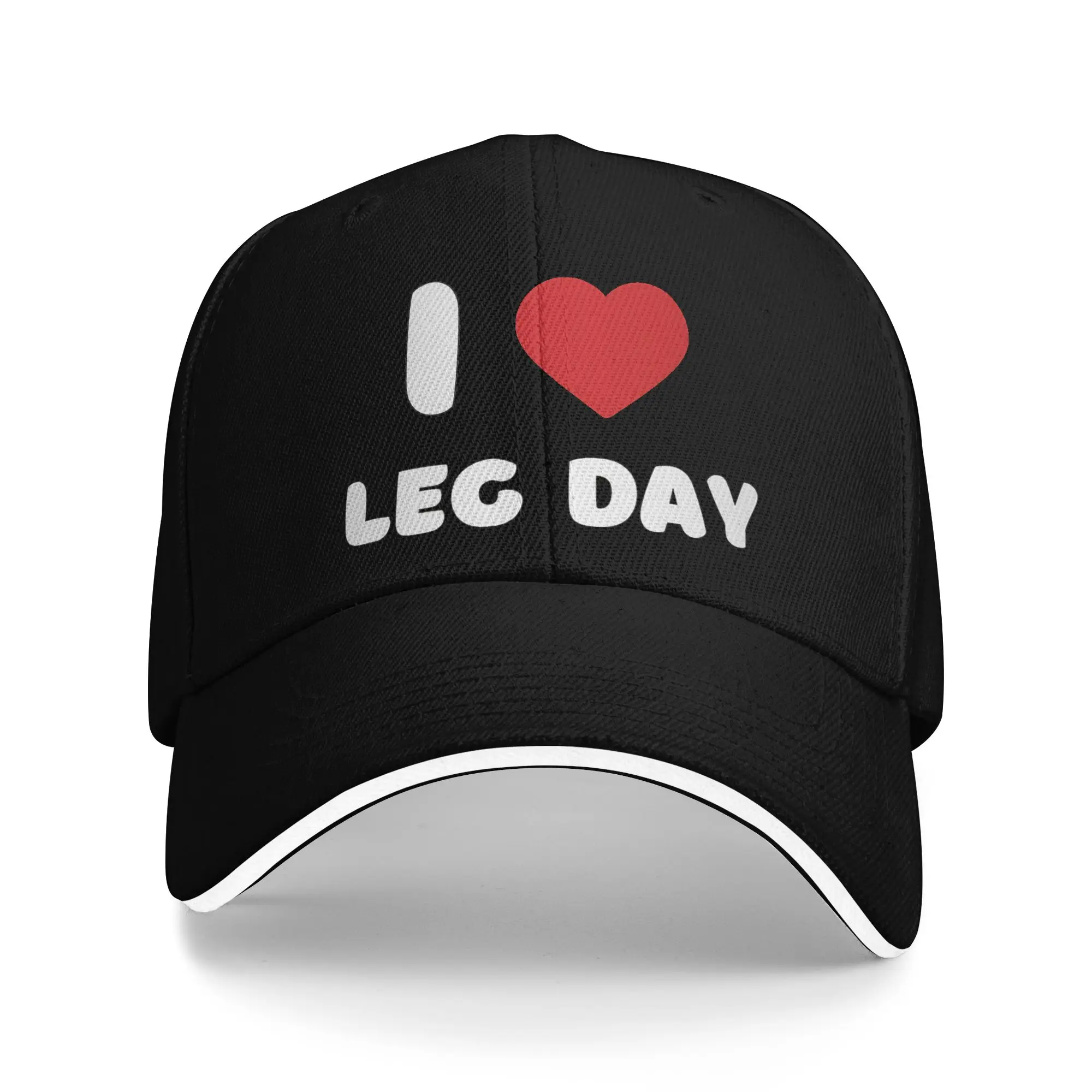 I Love Leg Day Sandwich Hats Unisex ,Sport,Baseball Cap  Sandwich Hat Adjustable Polyester Sun Hats Autumn Hats