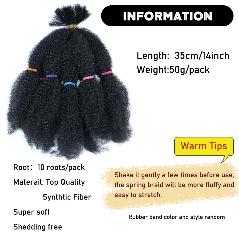 الأفرو غريب الشعر 14 "3/6 حزم قبل امتدت الأفرو غريب تويست تجديل الشعر غريب تويست الكروشيه الضفائر وصلات شعر صناعية #4