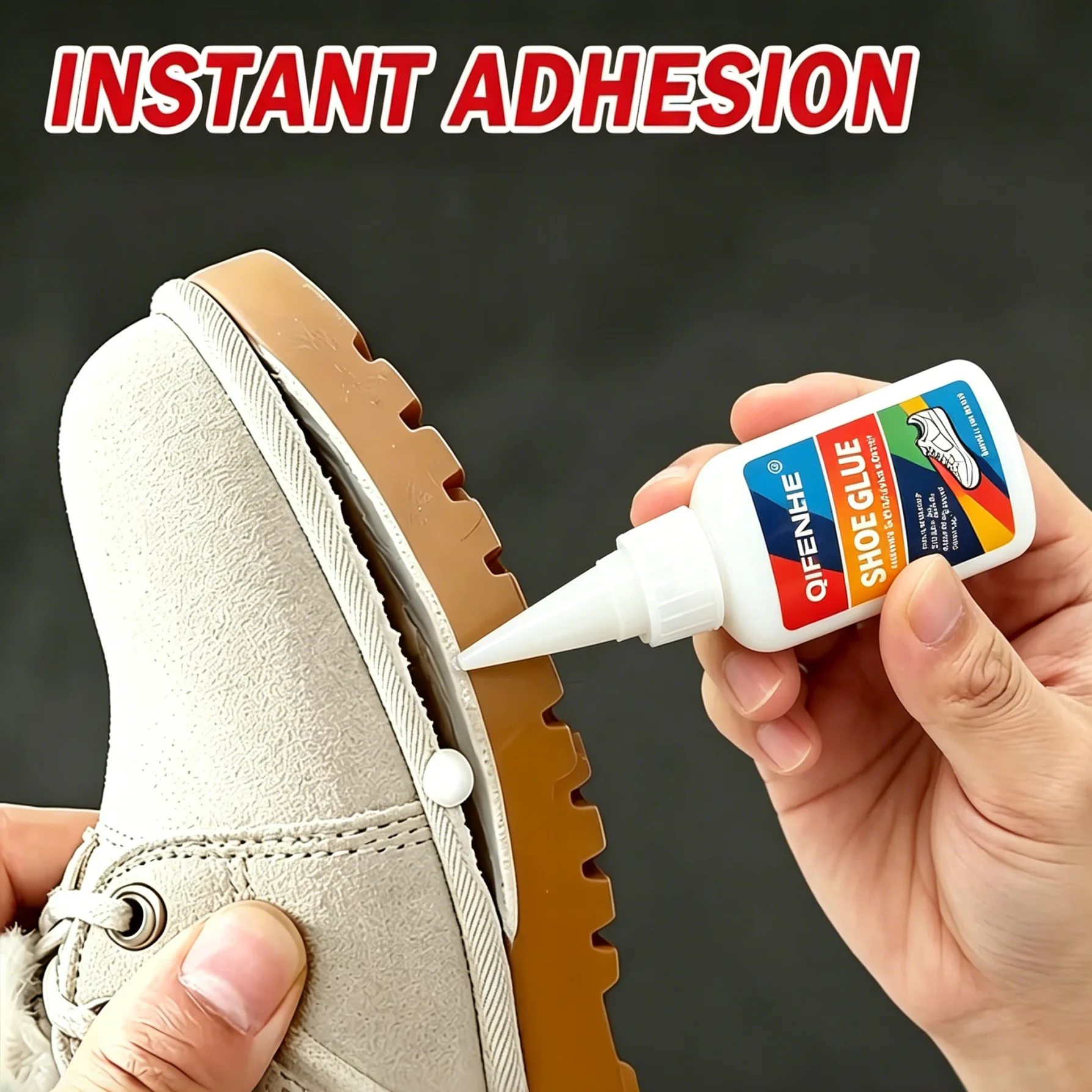 Fast Drying Shoe Repair Glue, Heavy Duty Sole Adhesive, Easy DIY Application for Peeling Heels, Canvas & All Footwear Types