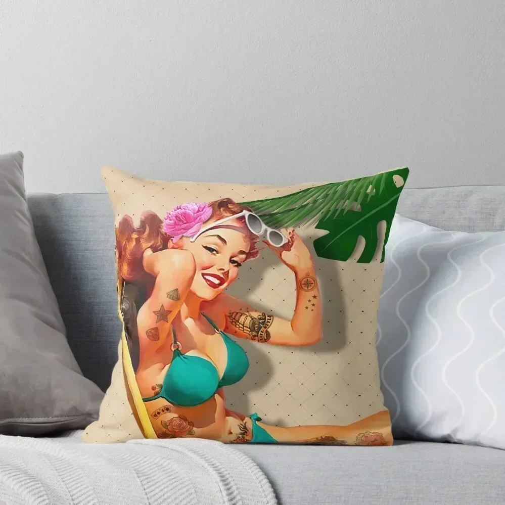 

Beach Pin-up Throw Pillow ornamental pillows Cushions For Children sleeping pillows Custom Cushion Photo pillow