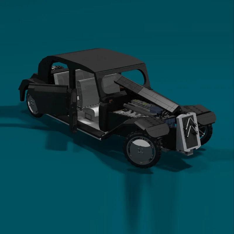 Speed Racing Car Model MOC Building Bricks Front-Wheel Drive Car Modular Technology Children Holiday Gifts Assemble Toys Suit