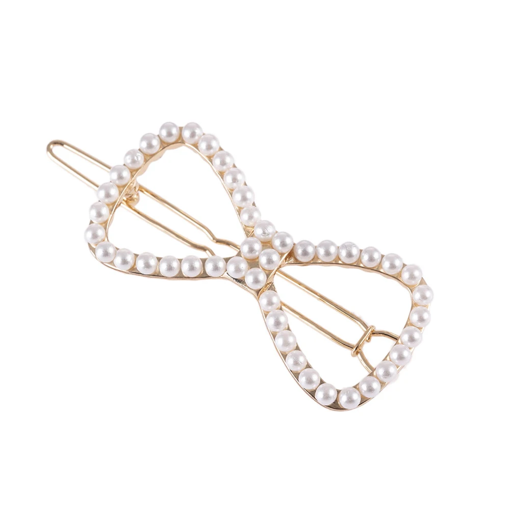 

4pcs Pearl Hair Clips Fashion Bow Hairpin Women Girls Crystal Bobby Pins Accessories Stylish Durable Travel Gift