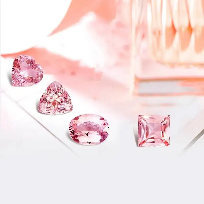 Rosa Moissanit Loser Stein 1 Karat Mehrere Formen VVS1 Rötlich-Rosa Edelstein für Verlobung Hochzeit DIY Schmuckherstellung – Detail 4
