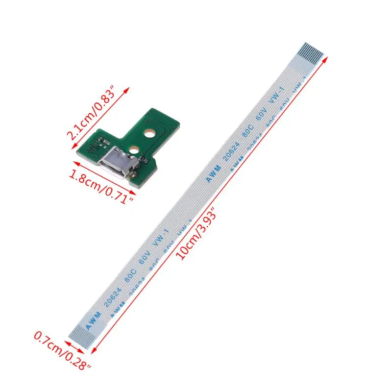 JDS-030 USB ชาร์จพอร์ตซ็อกเก็ตบอร์ด 12 pin Ribbon Cable สำหรับ 4 Controller Dropshipping