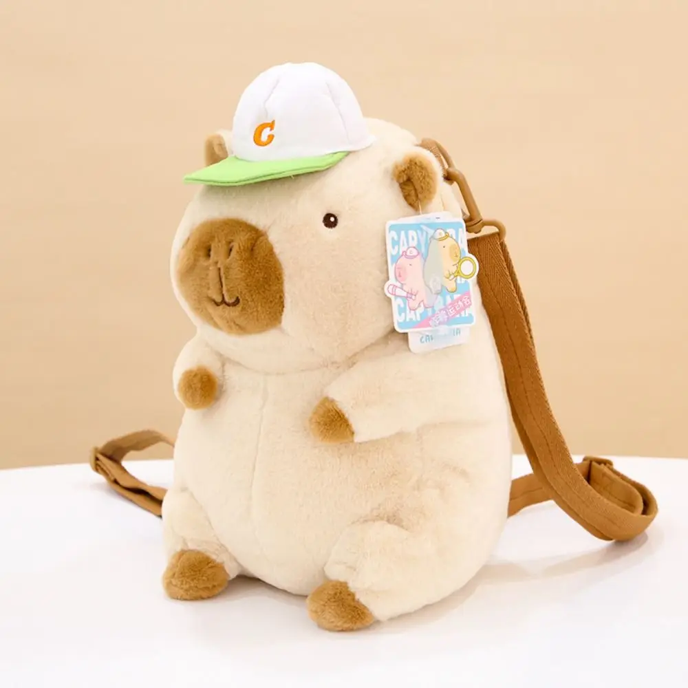 Animals Doll Sports Capybara Plush backpack Stuffed Zipper Capybara Plush Shoulder Bag Large Capacity Coin Purse