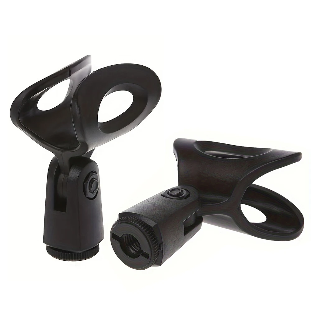 4pcs Microphone Clip Adjustable Mic Holder Clamp For Desktop Floor Standing Microphones Stand