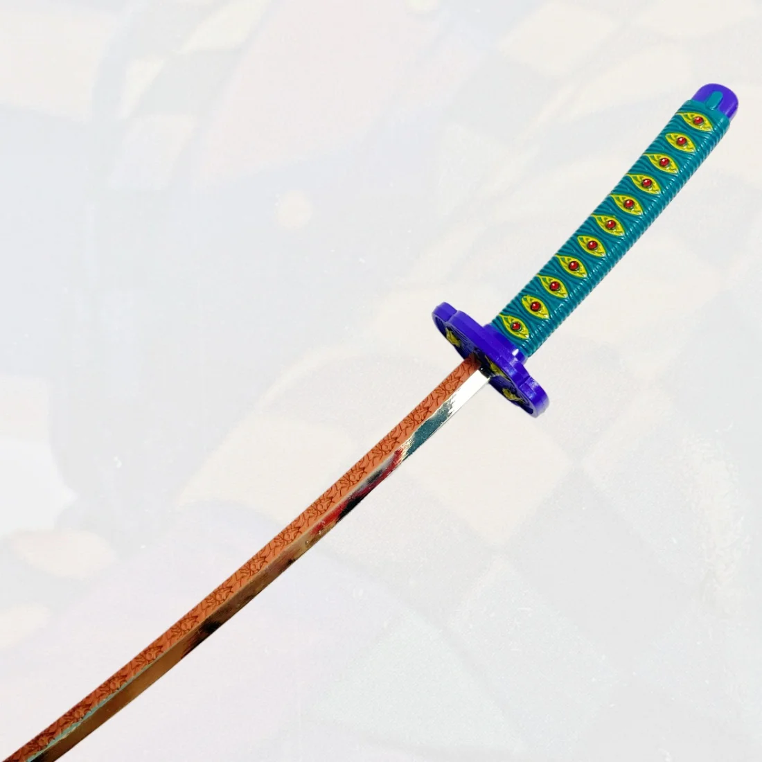 Épée Katana en métal Demon Slayer Kokushibou, sabre Katana japonais, sabre Original, couteau Ninja, accessoires de Cosplay, jouet accessoire, 9.4 pouces