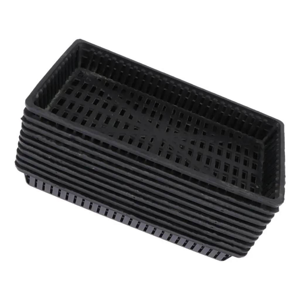 Pond Planting Basket Soilless Cultivation Water Plant Pot Plastic Reusable Container for Outdoor Pond and Aquarium Decor