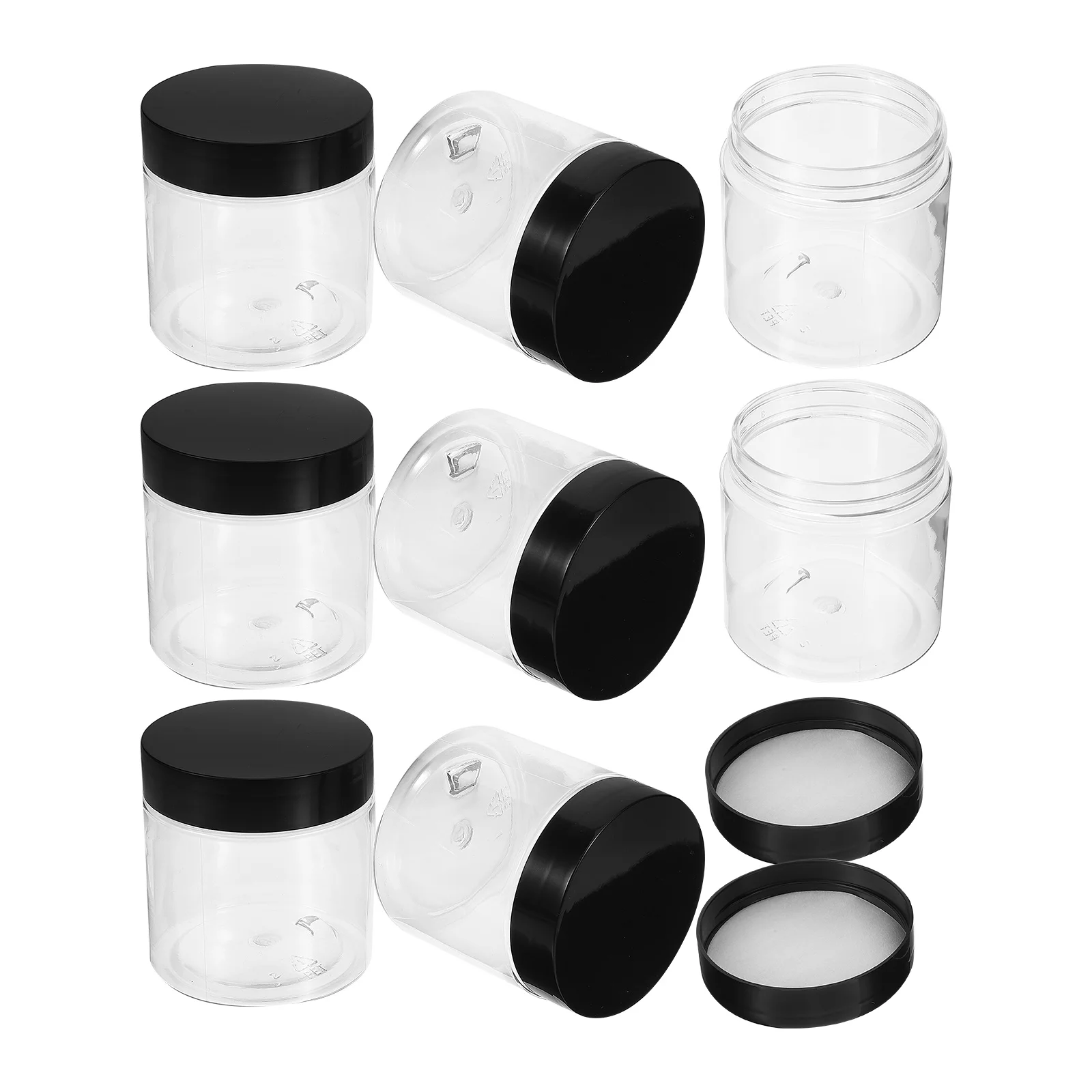 

8Pcs Clear Airtight Jars With Lids Plastic Storage Containers For Snacks Dried Fruits