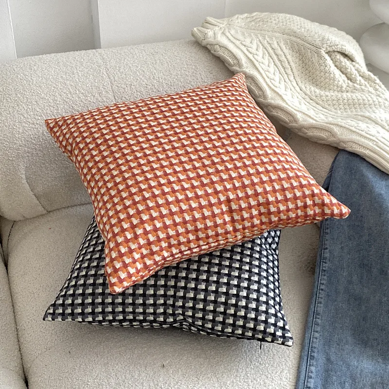 Pillow Covers Nordic Decorative Square Cushion Cover 18x18 Inch Soft Throw Pillowcase for Couch Sofa Bed Car Chair Living Room