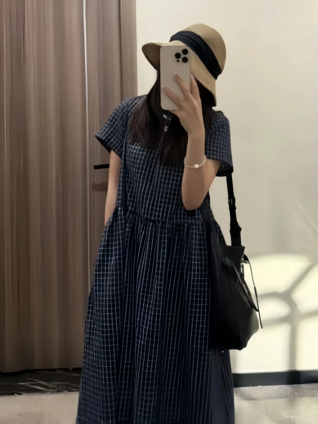 

Летнее клетчатое платье свободного кроя с коротким рукавом для женщин больших размеров, повседневное, с завышенной талией, А-силуэт, винтажный стиль, эффект похудения