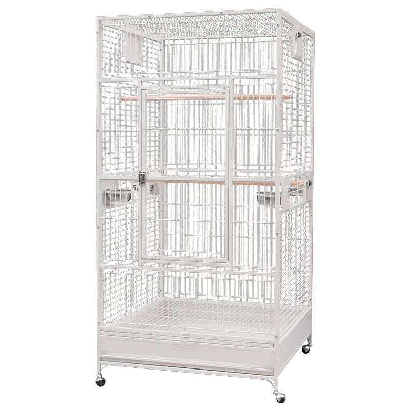 

King size metal luxury bird cage large floor-to-ceiling outdoor wrought iron bird cage 8010