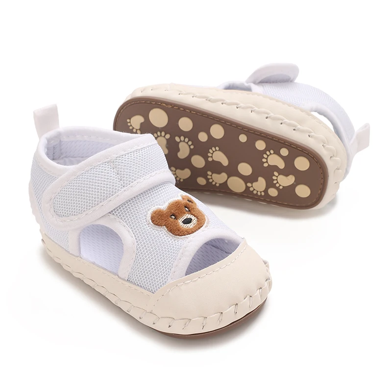 Cute Brown Bear Toddler First Walker Baby Crib Newborn Baby Summer Sandals Infant Boy Girl Shoes Rubber Soft Sole Non-Slip