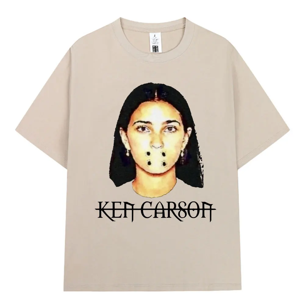 Rapper Ken Carson A Great Chaos T Shirt Opium Gothic Men Fashion Hip Hop T Shirts Summer 100% Cotton Casual Tee Shirt Oversized