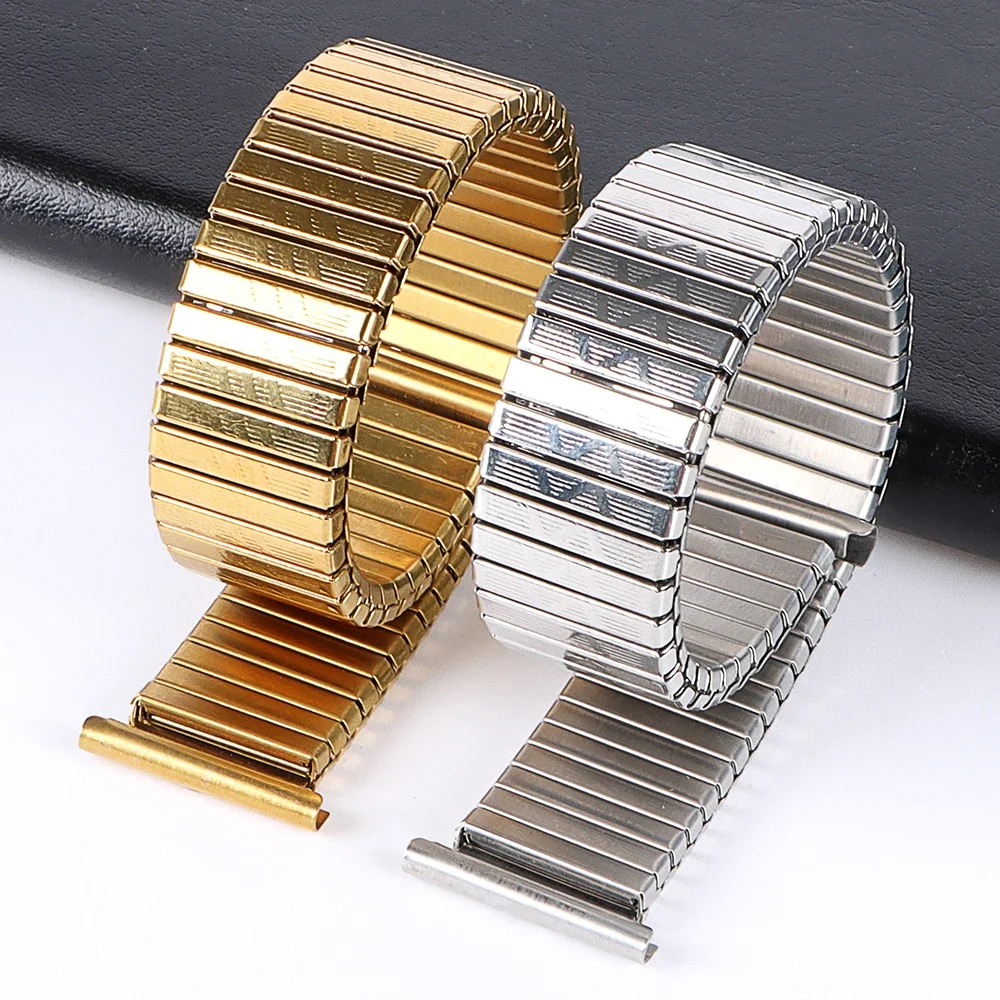 Stainless Steel Elastic Wristband with Spring Telescopic for Rolex High Quality Watchband for Seiko Men Women Watch Accessories