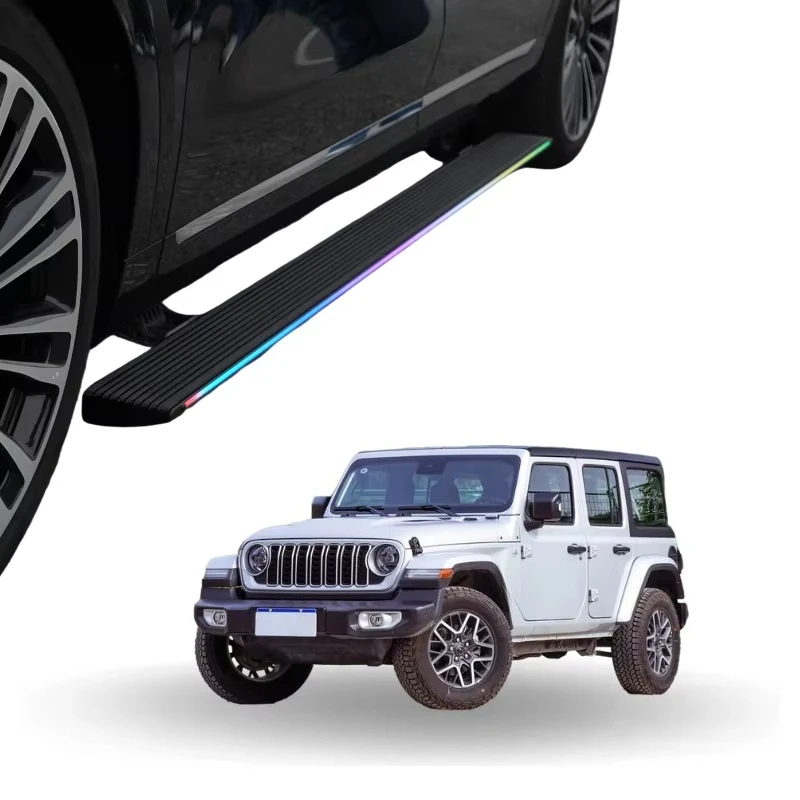 For Wrangler Clearance Power Side Steps for Off Road FOR Jeeps Featuring Aluminum Alloy Build and Screw Fastened Installation