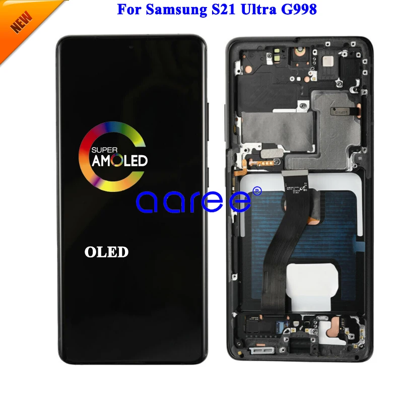 6.67\' AMOMLED OLED LCD Screen For Samsung S21 Ultra 5G LCD For Samsung S21 Ultra G998F LCD Screen Touch Digitizer Assembly