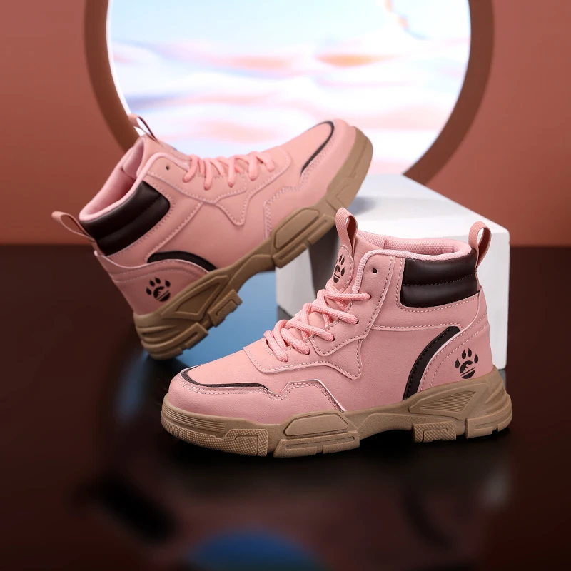 

New Autumn Children Shoes Girls Fashion Boots New Design Comfortable Lace Up Sports Outdoor Sneaker Ankle Boots for Girls Boy