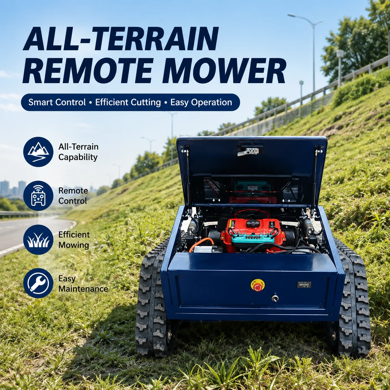 Custom CE Euro 5 Compact Lawn Mower Grass Cutter Equipment for Farm Orchard Park and Professional Landscaping Applications