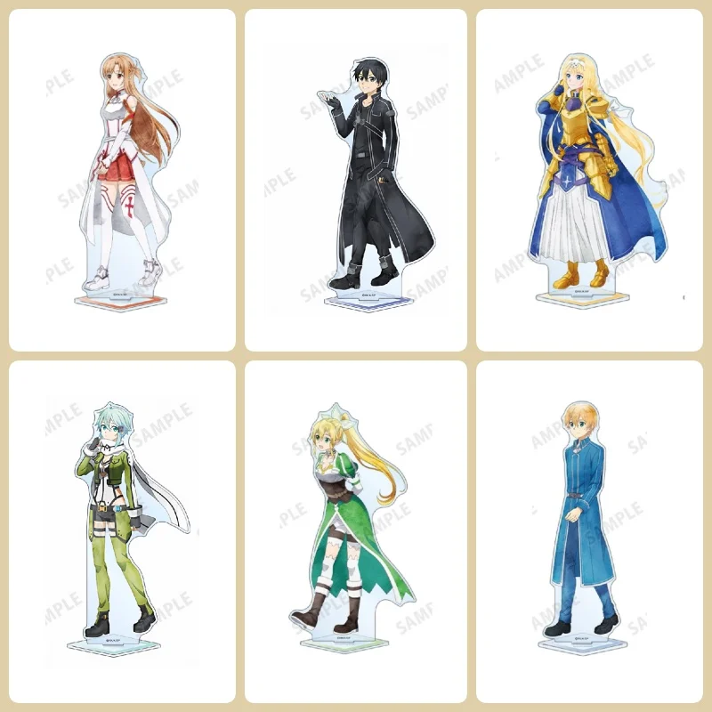 Sword Art Online Anime Acrylic Stand Model Figure Cosplay Plate Holder Topper Birthday Fans Keychain