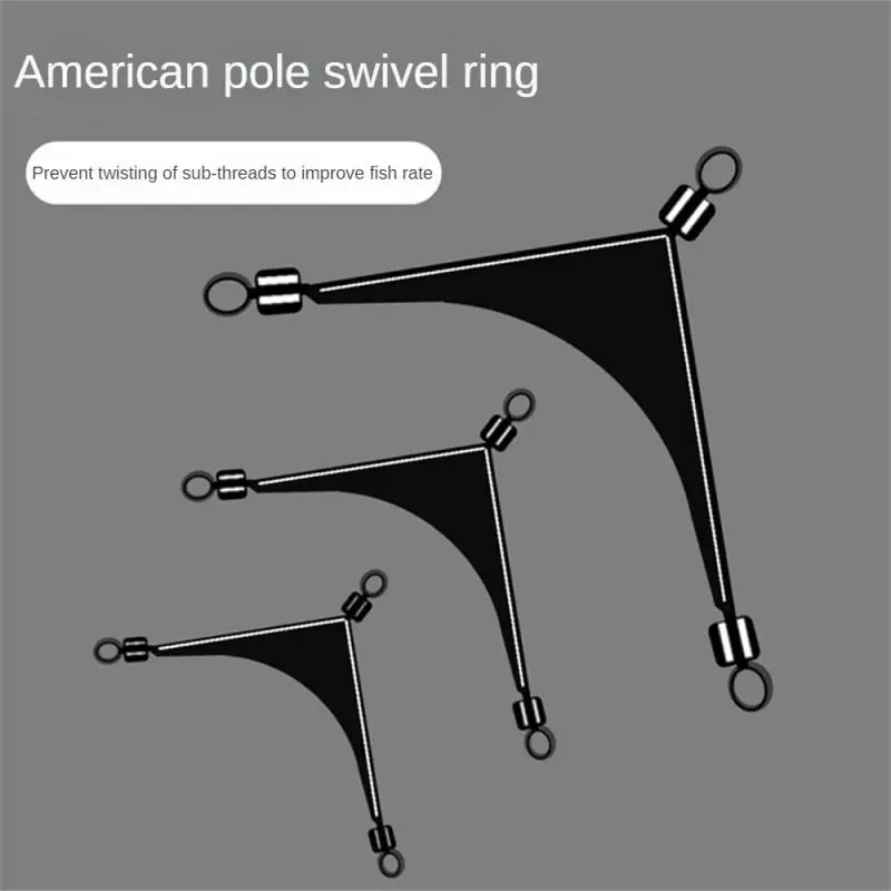 10PCS Fishing Bifurcation Hook Eight-shaped Ring Splitter American Pole Swivel Outdoor Fishing Luya Accessories Fishing Gear