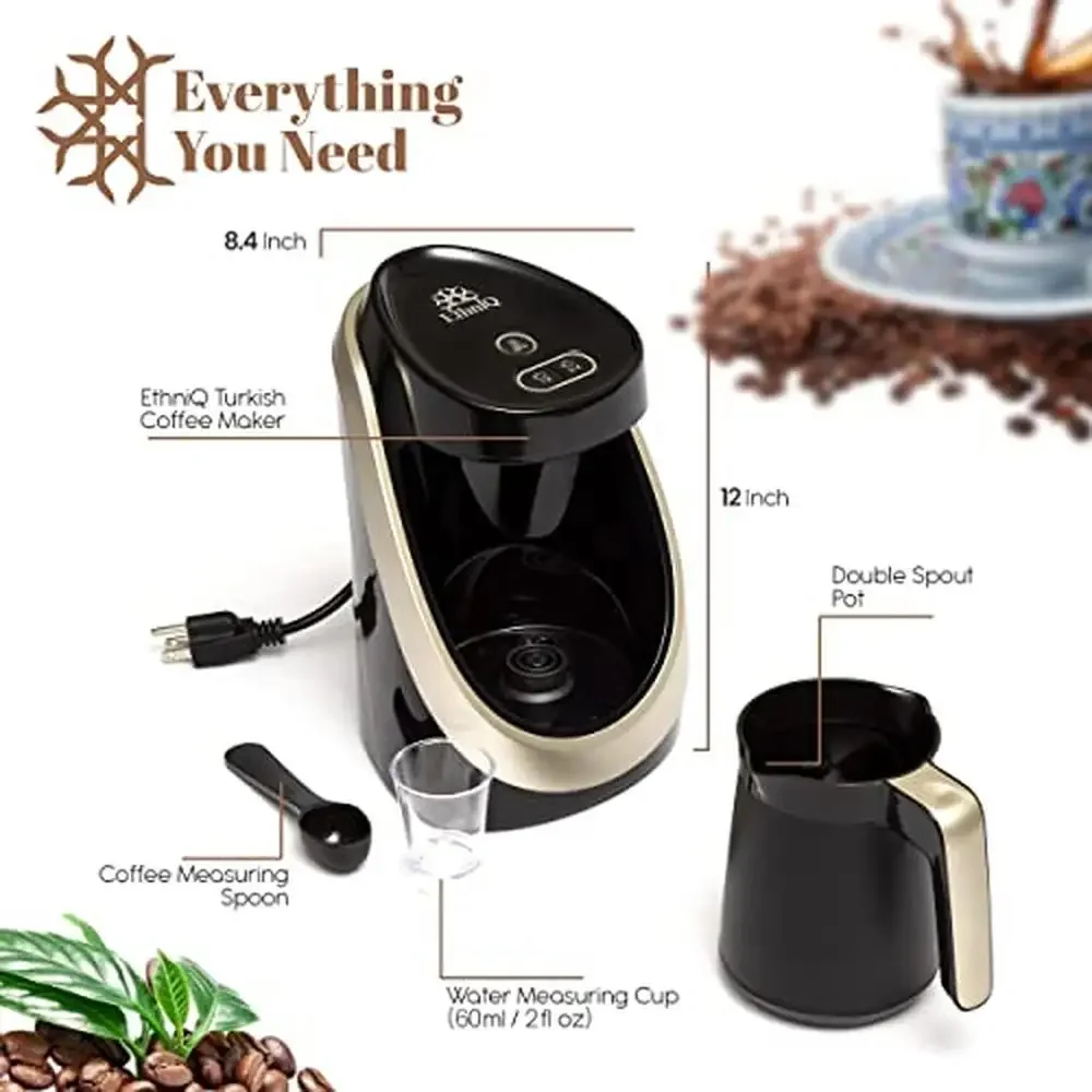 Electric Turkish Coffee Maker 4 Cup Ember Cooking Technology 100% BPA Free GTIN 8684718193302 Turkish & Greek Flavor Delicious